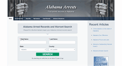 Desktop Screenshot of alabamaarrests.org